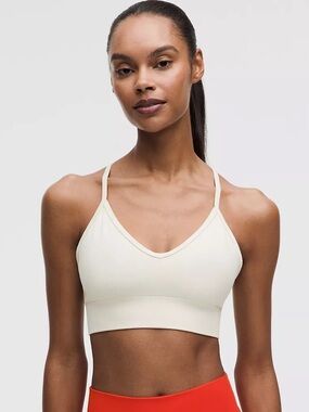 Lululemon Ebb to Street Seamless White Bra